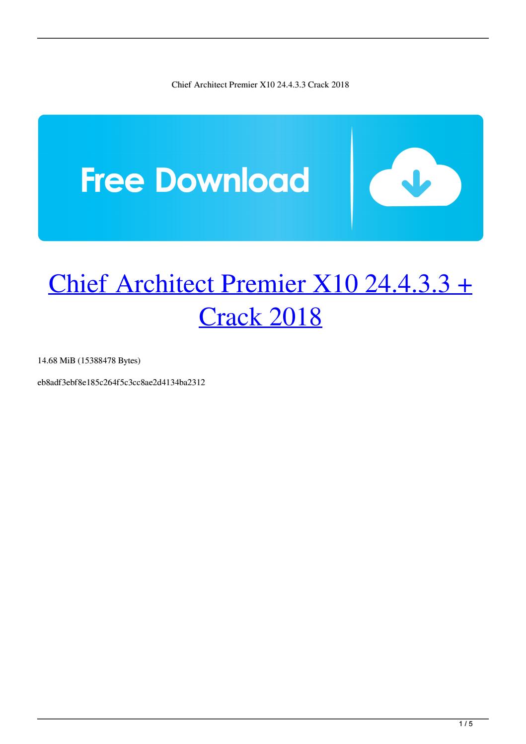 Chief Architect Premier X10 20.3.0.54 Crack